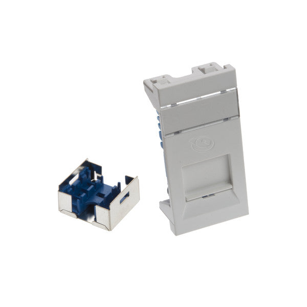 Leviton GigaPlus Cat5e Shielded 50x25mm Slimline Shuttered Module White