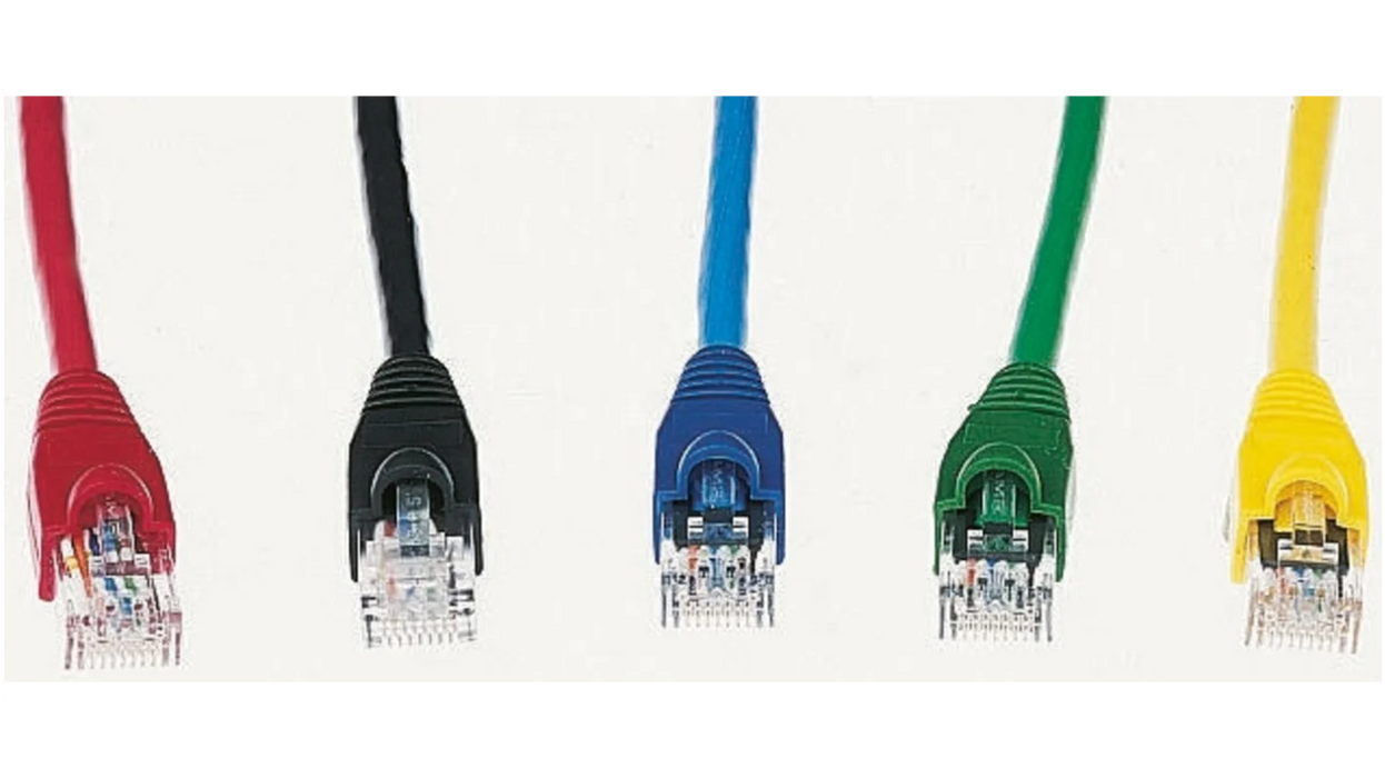 Leviton ES - Cat6A 4m Stranded 4 Pair RJ45 blade Patch Cord Grey LSZH IEC 332.1 Sheathed Cable with Grey Boots