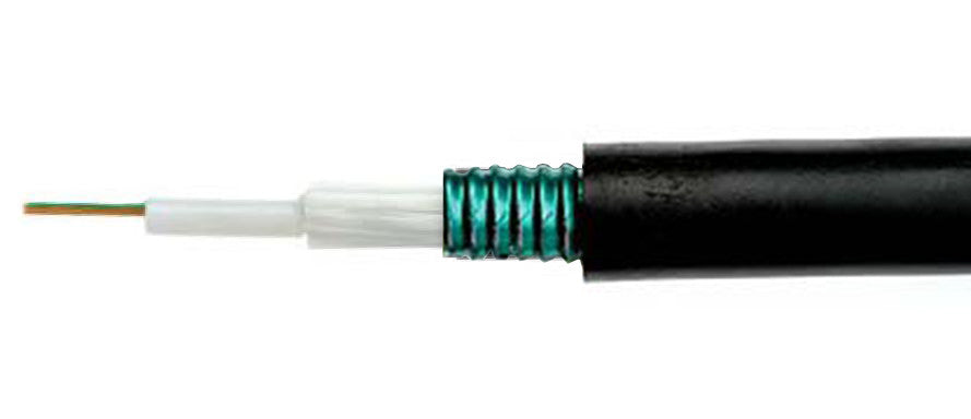 Draka OM2 8 Core Loose Tube Cable, CST Armour, Eca, Black